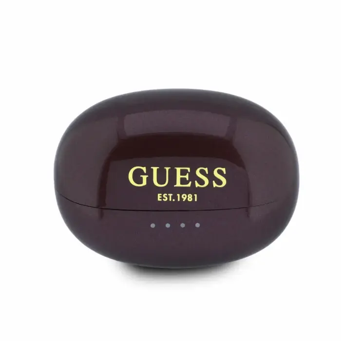 Guess Metallic Finish Classic Logo OWS bezvadu austiņas Burgundijas sarkanas