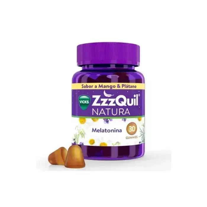 Vicks ZzzQuil Natura мелатонин, вкус манго и банана, 30 шт.