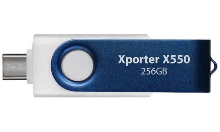 PATRIOT Xporter X550 256GB / USB Typ-A + USB Typ-C / USB 3.2 Gen 1 / bílo-синий