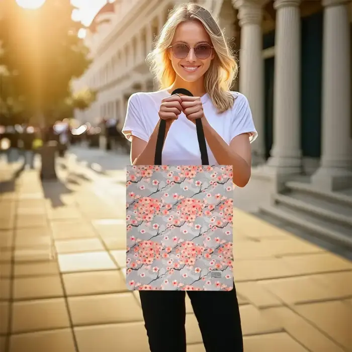 Shopping bag Wonder pattern 1 grey Фото num