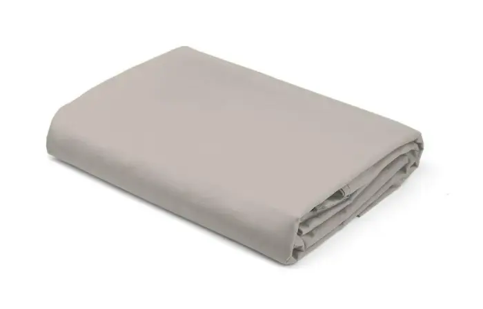 Satin Flat Sheet 220x200 cm, Beige, Solid Color