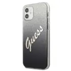 Guess Glitter Gradient Script Hardcase for iPhone 12 mini, Black — Photo 2