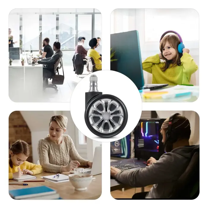 Kółka gumowane do foteli czarne Sofotel 5 szt Foto 13