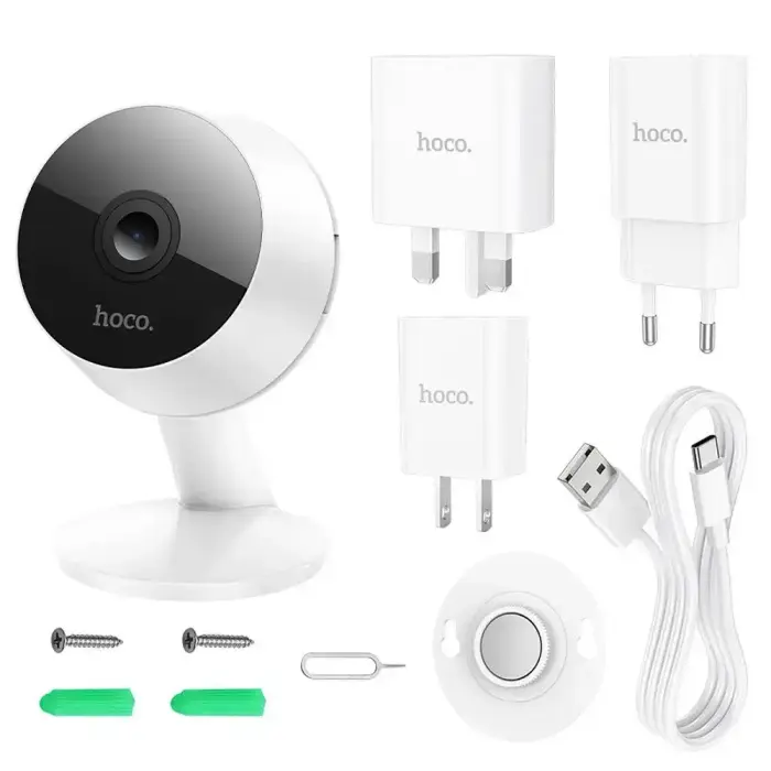 Indoor camera Hoco 3MP Full HD D3 white Photo
