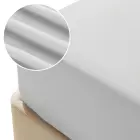 Microfiber Fitted Sheet 140x200 Fluffy Grey Solid — Photo 1