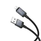 Cable USB A to Lightning Hoco 2,4A with display 1 m X118 black Photo