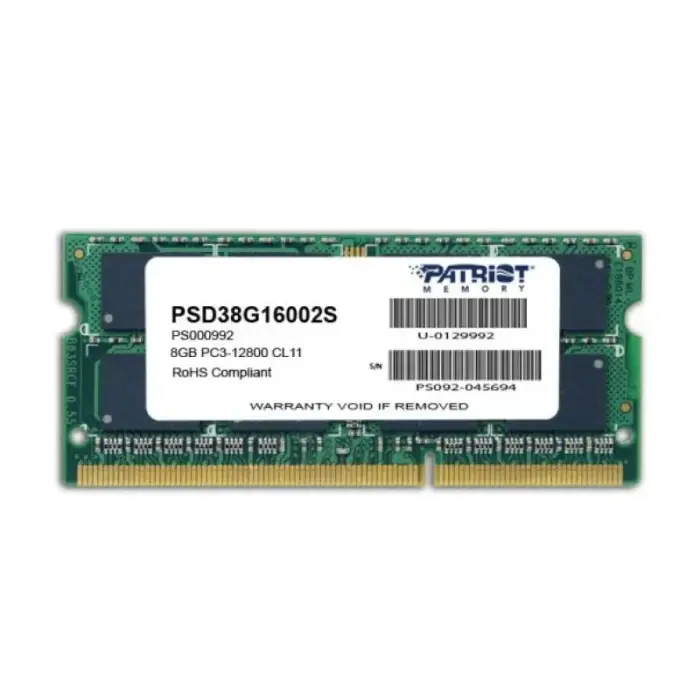 Patriot Memory Signature PSD38G16002S (DDR3 SO-DIMM; 1 x 8GB; 1600MHz; CL11)