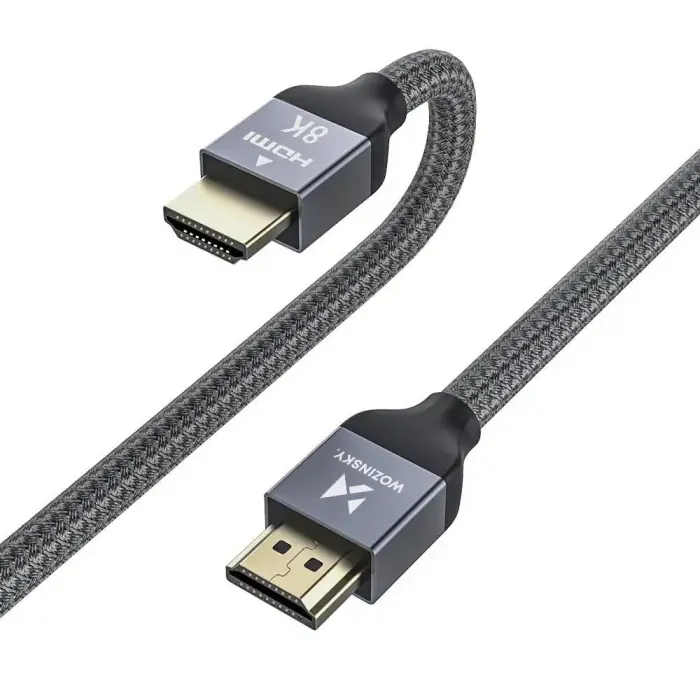 Прочный плеTеный кабель HDMI 2.1 Wozinsky WHDMI-20 8K / 4K / 2K 2м - Серебристый