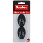 Hooks, 2 pcs, oval, black iron — Photo 1