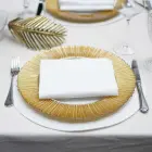 Chef table placemat, diameter 38 cm, white, round Photo