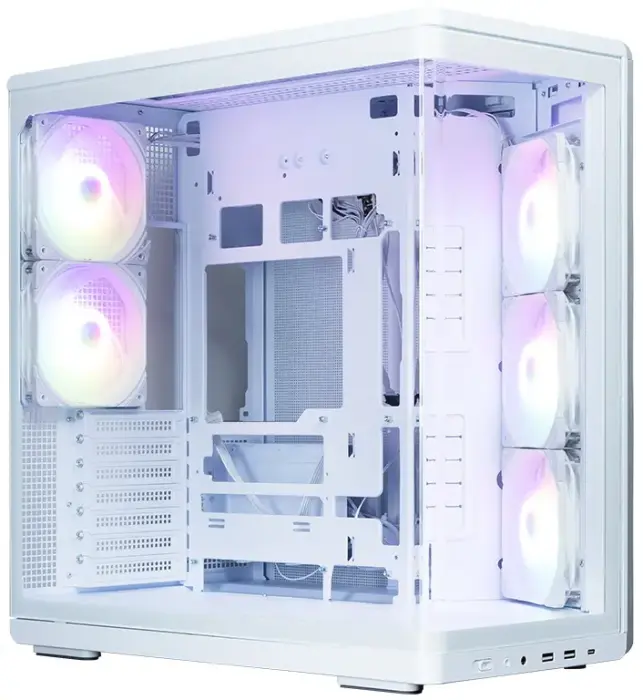 Zalman PC Case P60 / ATX / 5x120mm ARGB fan / 2xUSB 3.0 / USB-C / panoramatická / white