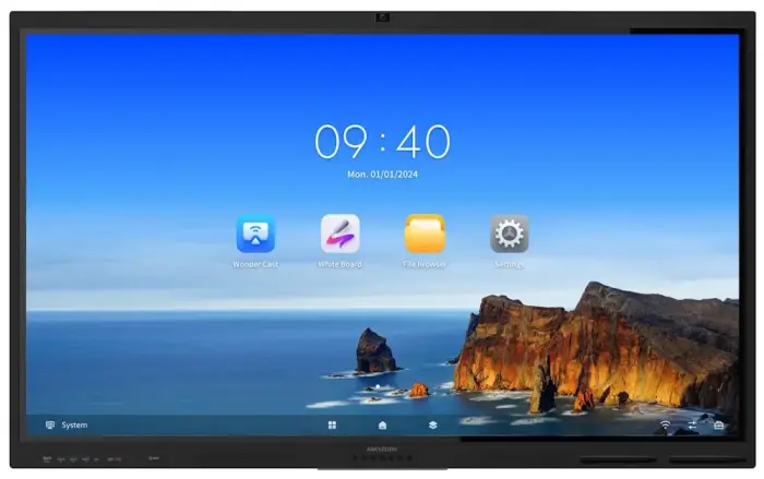 HIKVISION interactive touch panel 65" 4K, Android, 13.8 GB, 128 GB, 40 infrared points, USB Type-C, HDMI, BT, camera, microphone