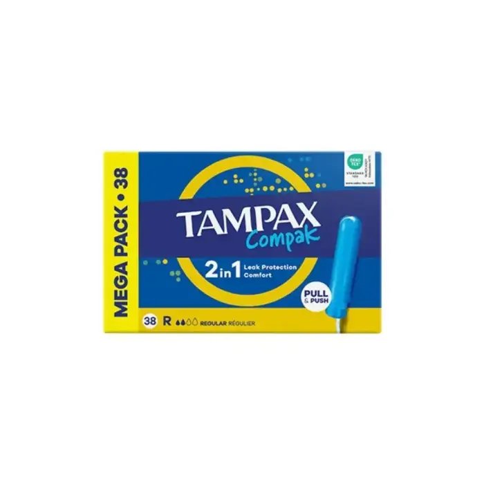 Tampax Compak Regulārie tamponi, 38 gab.