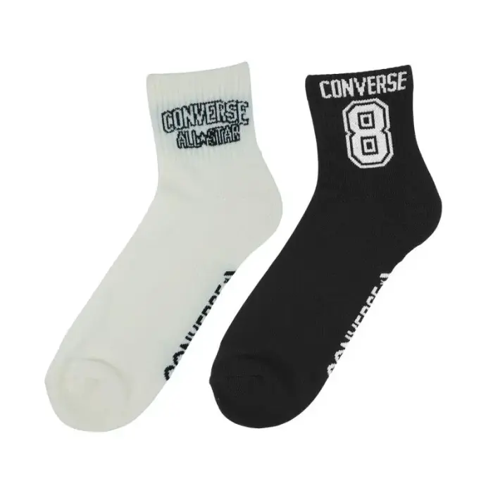 Converse 2-pack socks white, black E1345A - Feature: 39-42