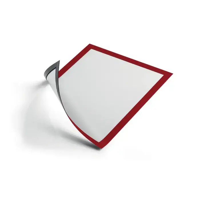 Pašlīmējošs informācijas rāmis Durable Duraframe Magnetic A4, sarkanā krāsā, 5 gab.