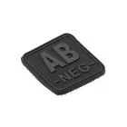 Bloodtype Square Rubber Patch – AB Neg — Photo 4