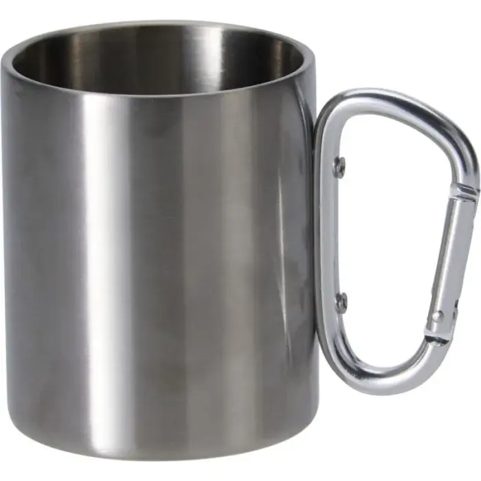 500ML TRAVEL MUG WITH CARABINER, STAINLESS STEEL, REDCLIFFS