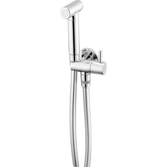 Deante Point-of-use bidet set with angled connection - handset holder ANW051B
