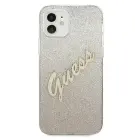 Guess Glitter Gradient Script Hardcase for iPhone 12 mini, Gold — Photo 3