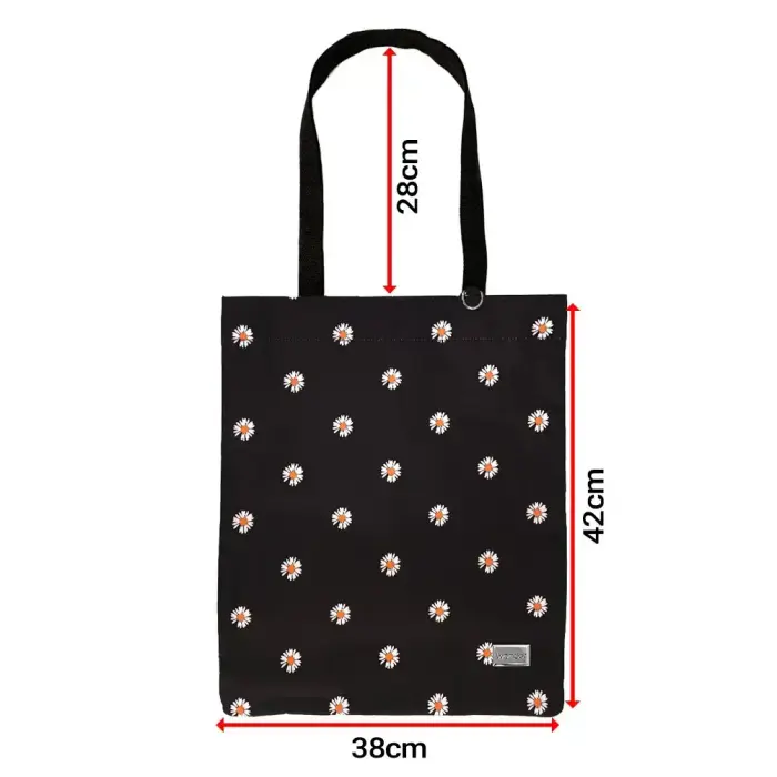 Shopping bag Wonder pattern 3 black Фото num
