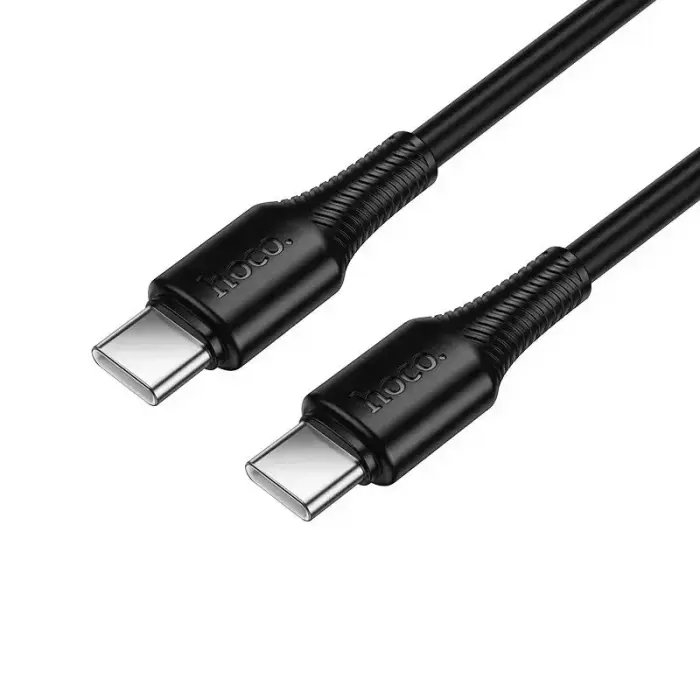 Cable USB C to USB C Hoco 3A 60W 1 m X120 black