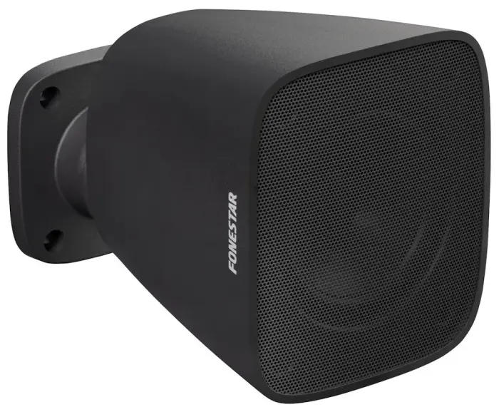 Fonestar Nástěnný garsiakalbis 12 W/8ohm , 3" PP woofer, IP66, UV ABS, nast držák, 97×110×107 mm, juodas
