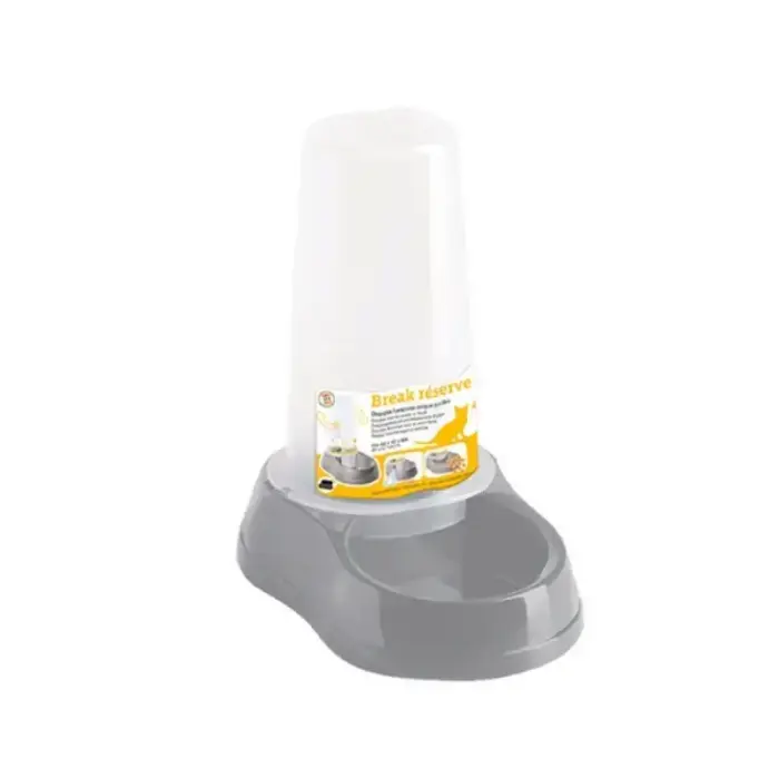 Break Reserve 0.65L кормушка/поилка – 18.5x12x20cm – серая