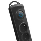 Qoltec Surge protector | 6 sockets | 1.8m | Black — Photo 7