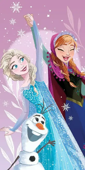 Kids Beach Towel 70x140 cm Frozen Pink Quick-Drying