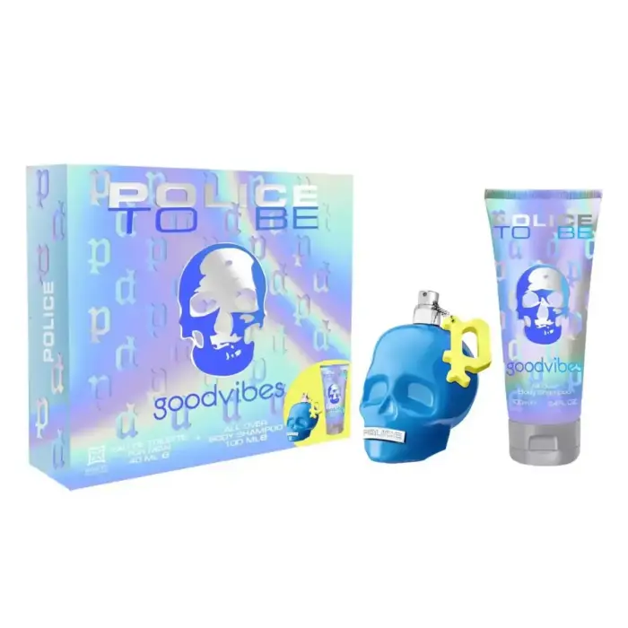 Police to Be Goodvibes tualetinis vanduo vyrams 40ml ir šampūnas bei dušo želė 100ml