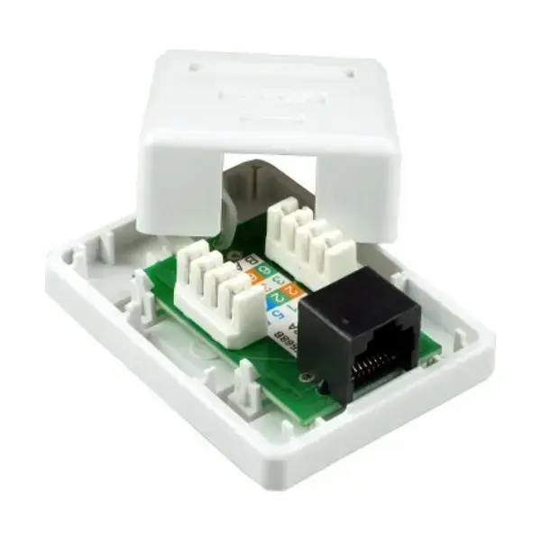 XtendLan Data Socket 1x RJ-45, Cat5e, unshielded, surface mount, bottom entry, punch-down