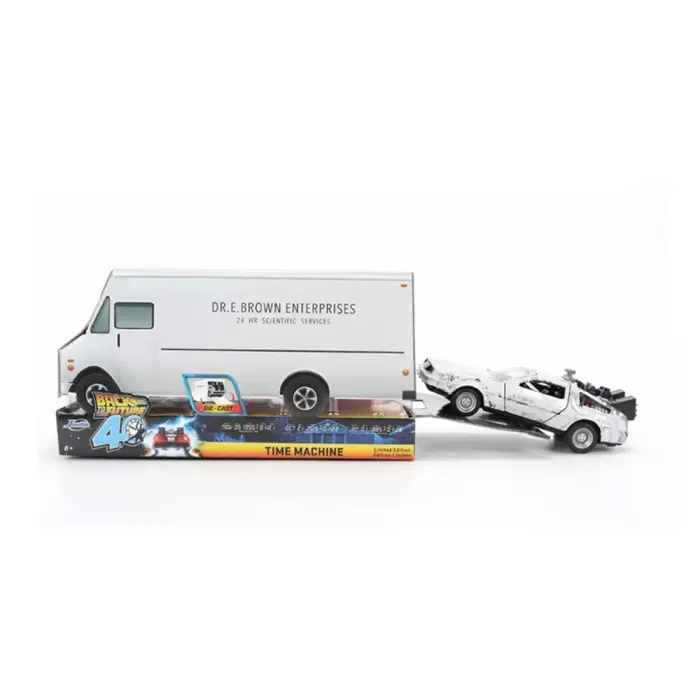 Back to the Future 40th Anniversary Time Machine ledo efekto DeLorean replika