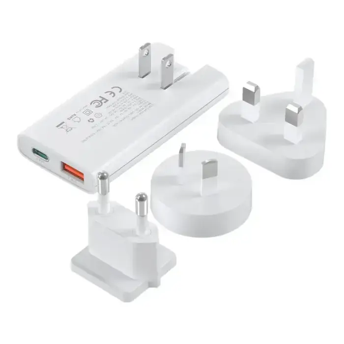 Choetech PD6011 65W GaN õhuke reisilaadija USB-A+C (Valge)