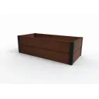 Rectangular Flower Bed Maple Trough 106x52x32cm, Brown — Photo 1