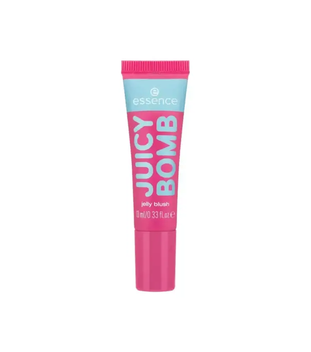 Essence, Juicy Bomb, mirdzumu piešķirošs želejveida vaigu sārtums, 01 Cassis Crush, 10 ml