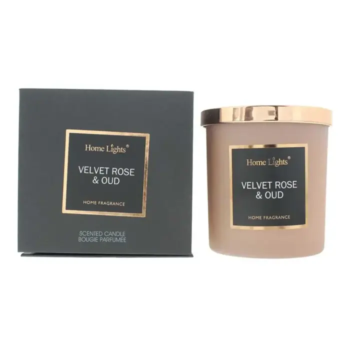 Home Lights Velvet Rose & Oud kvapioji žvakė, 215 g