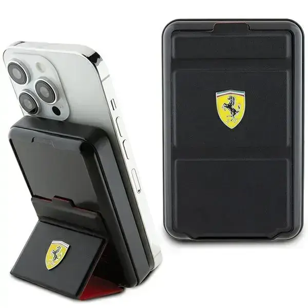 Ferrari FEPB10MSPLEK Powerbank | 10000 mAh | 15W | USB-C, MagSafe, Bezvadu | Melns