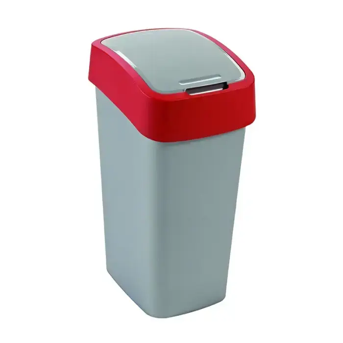 Atkritumu spainis Flip Bin 45L Sudraba/Sarkans