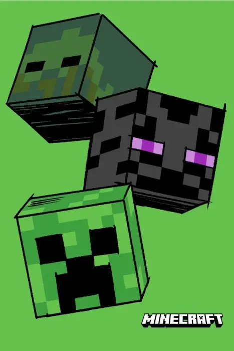 Mikropluošto antklodė 100x150 cm Minecraft The Mobs Kids25