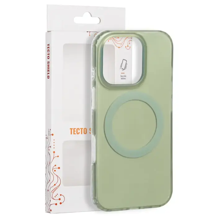 Tecto Shield Mistiq Mag vāks iPhone 16 Pro 6.3" olīvzaļš