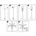 DECORATIVE STAR FLOOR LAMP 65 CM E14 WHITE — Foto 4