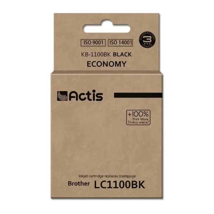 Actis KB-1100Bk tintes kasetne (aizstāj Brother LC1100BK/980BK, Standarta, 28 ml, melna)