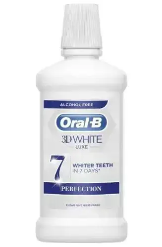 ORAL-B 3D White Luxe Perfection burnos skalavimo skystis, 500 ml