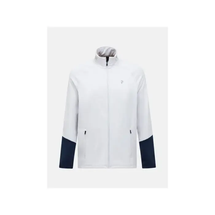 Men's zip jacket Peak Performance Rider Essentials, white, size 2XL