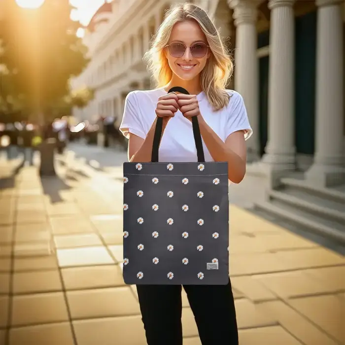 Shopping bag Wonder pattern 3 grey Foto 5
