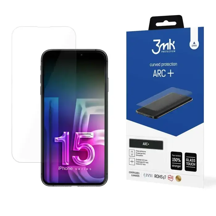 3mk ARC+ Screen Protector for Apple iPhone 15