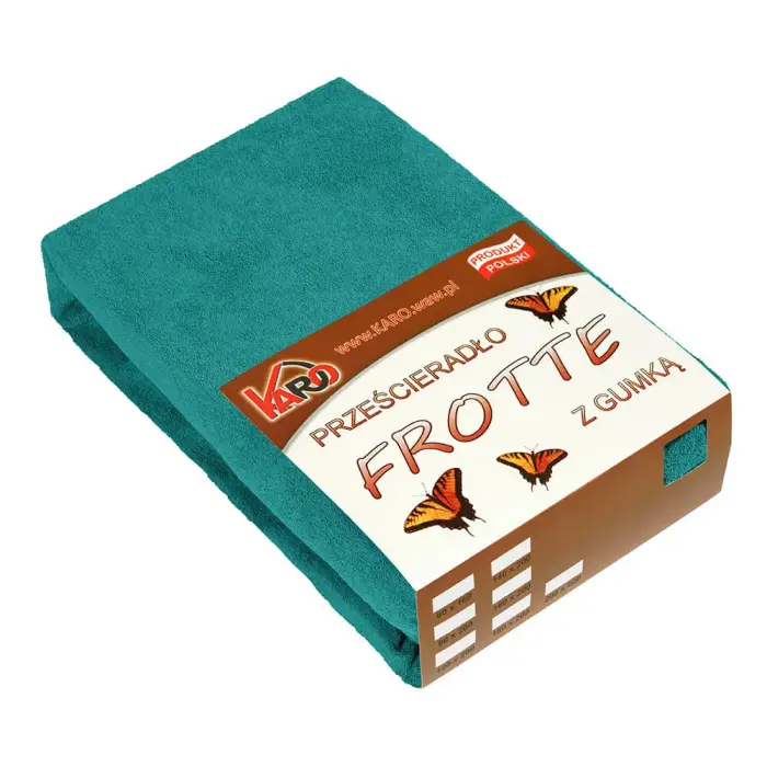 Fitted Terry Sheet 120x200 cm, Dark Turquoise