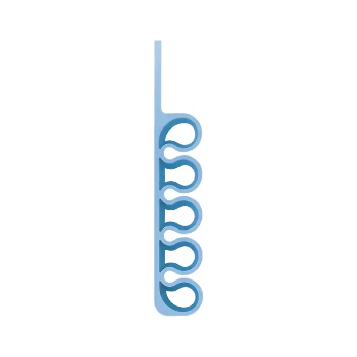 Silicone desk organizer for cables and pens – Blue