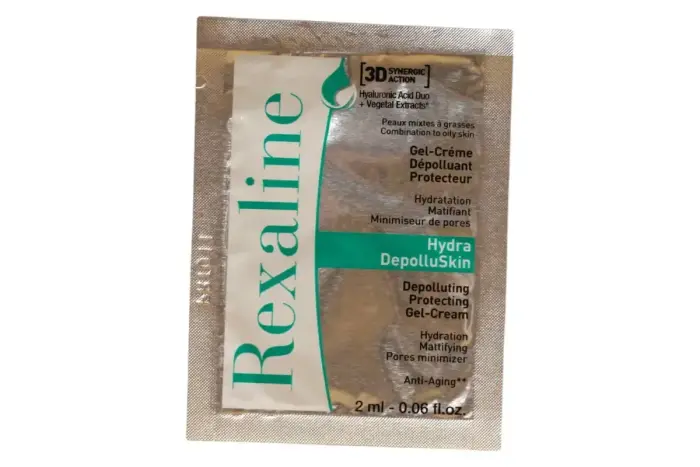 Rexaline 3D Hydra-Depolluskin Hyaluronic Acid Anti-Pollution Gel Cream for Face, 2 ml Sample