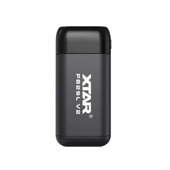 XTAR Charger with Power Bank Function for Cylindrical Li-Ion Batteries 18650/20700/21700, Black – 2 Channels PB2SLV2